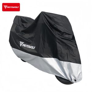 MOTOWOLF Waterproof Motorcycle Cover, All-Weather Outdoor UV Dust Rain Snow Protection with Lock Holes