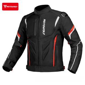 MOTOWOLF Waterproof Motorcycle Jacket, All-Weather Protective Riding Jacket with CE Armor