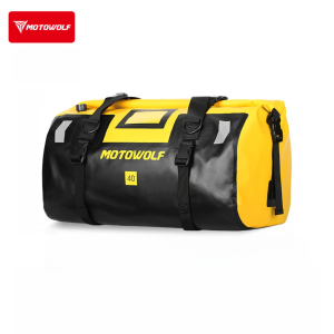 MOTOWOLF 40L Waterproof Motorcycle Dry Duffel Bag, Roll-Top Heavy Duty Waterproof Luggage for Touring
