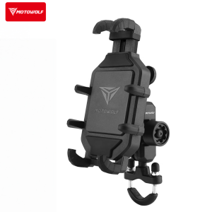 MOTOWOLF Anti-Vibration Motorcycle Phone Mount, 360° Adjustable Bike Phone Holder for Handlebar