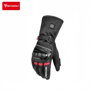 MOTOWOLF Heated Motorcycle Gloves, Waterproof Touchscreen Winter Gloves with Rechargeable Battery