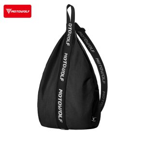 MOTOWOLF Motorcycle Helmet Bag, Drawstring Waterproof Helmet Backpack for Riding Gear Storage