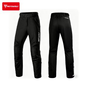 MOTOWOLF Waterproof Motorcycle Pants, All-Weather Protective Riding Trousers with Reflective Strips